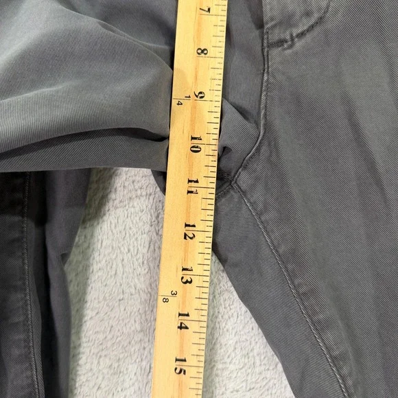 AG Adriano Goldschmied Mens 33x32 Kullen Slim Trouser Gray Chino Pants Italian - Picture 13 of 13